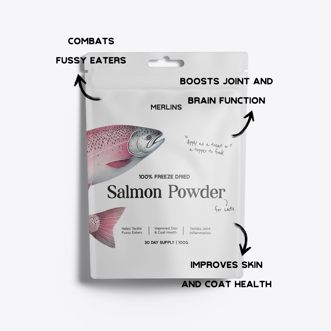 100% freeze dried salmon powder for cats – Merlins