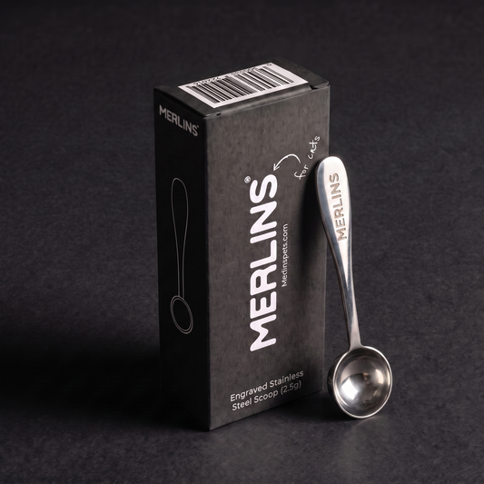 Merlins Engraved Stainless Steel Scoop (2.5g Scoop)