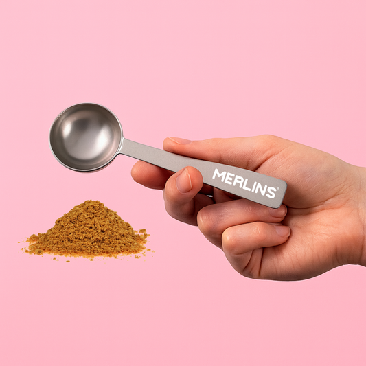 Merlins Engraved Stainless Steel Scoop (2.5g Scoop)