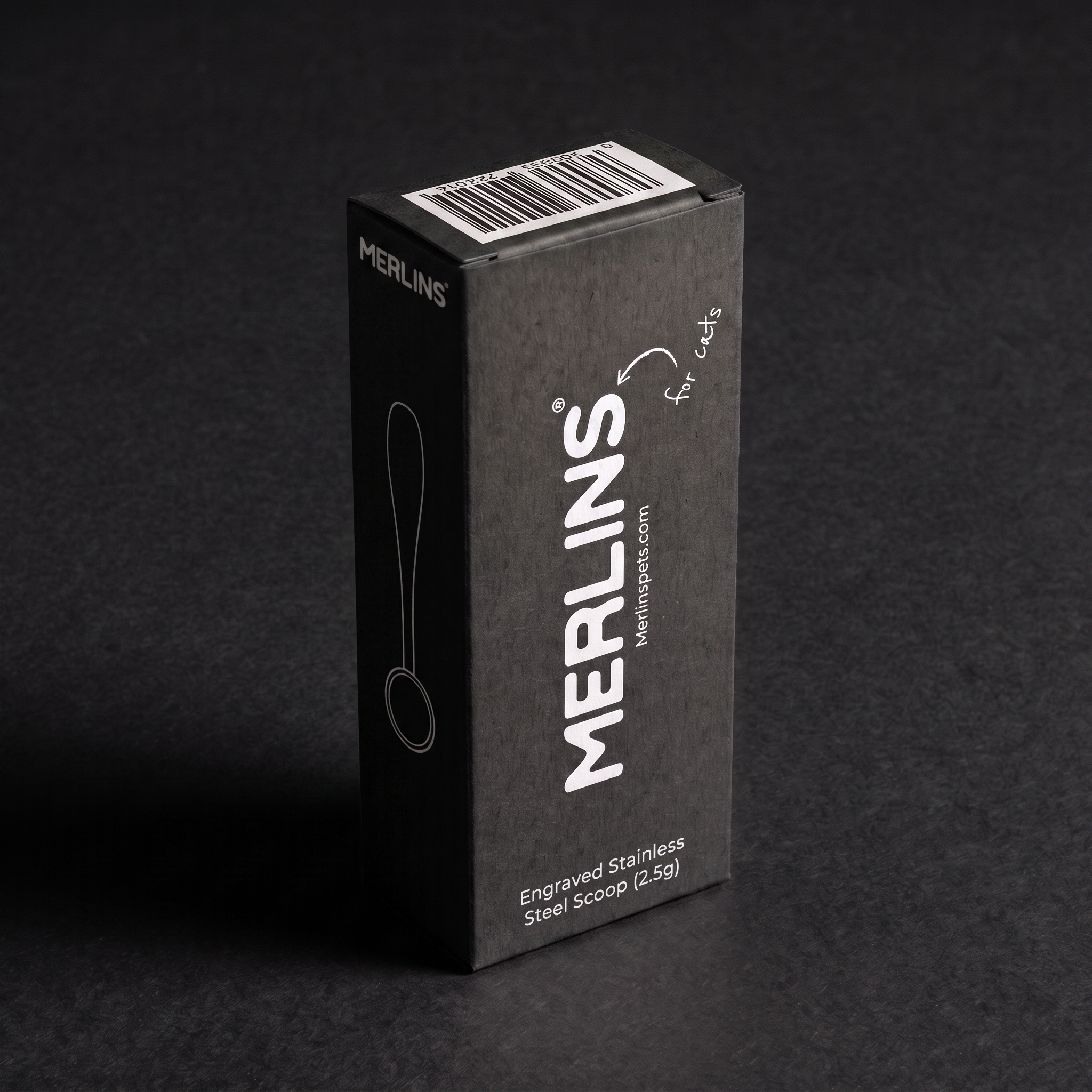Merlins Engraved Stainless Steel Scoop (2.5g Scoop)